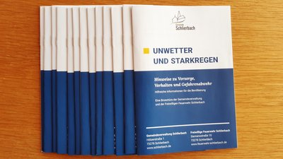 Broschüre "Unwetter und Starkregen"
